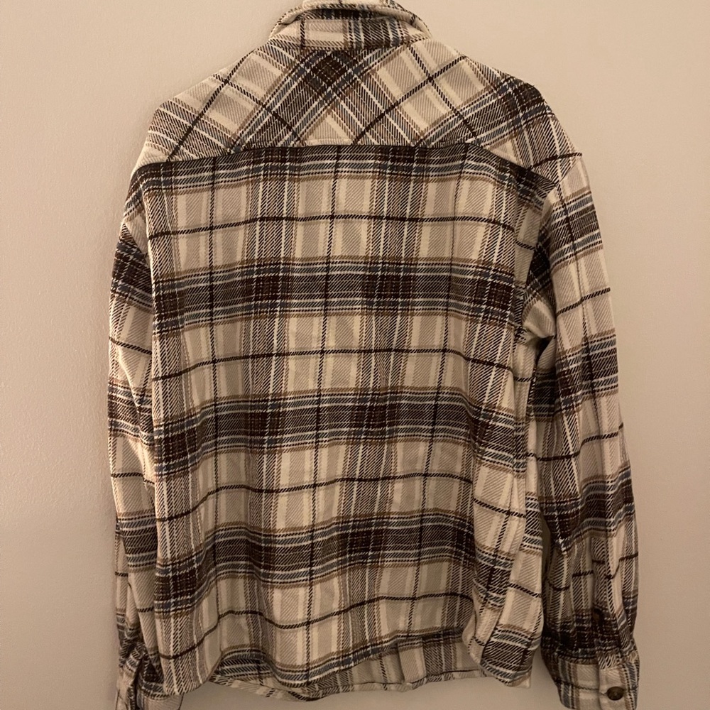 Goodfellow & Co Brown and White Lightweight Shirt Jacket - Picture 4 of 4